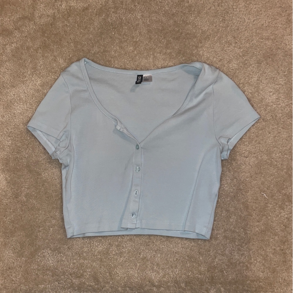 Button Down Crop Top